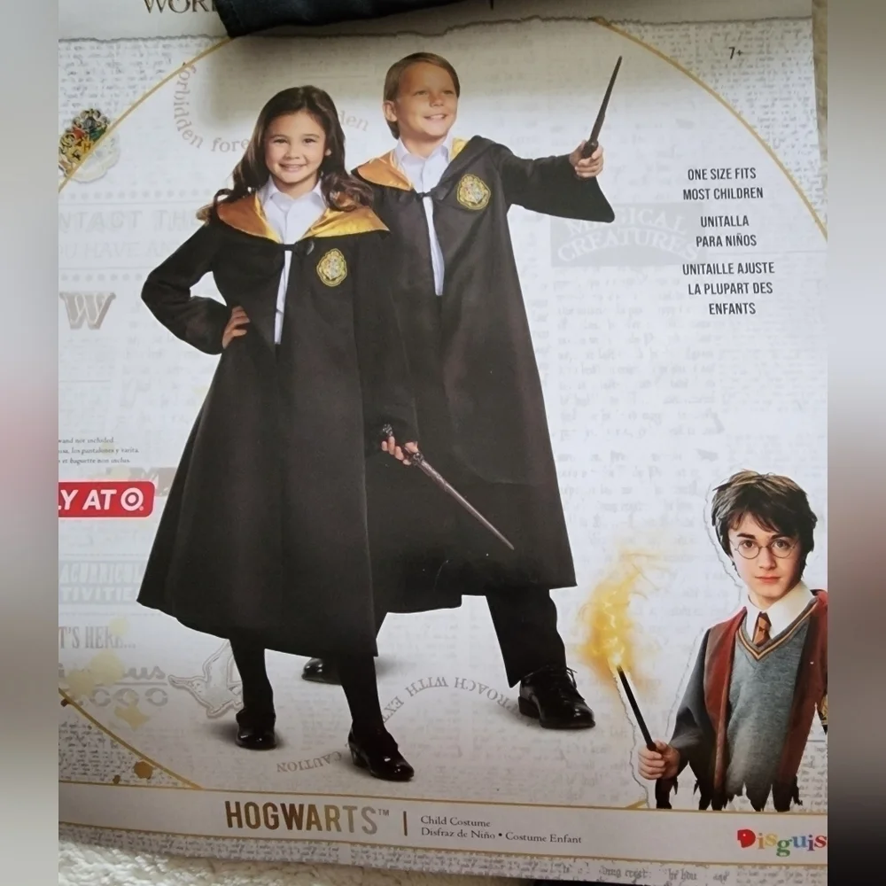 New unisex kids 7+ Harry Potter Hogwarts Robe Halloween costume